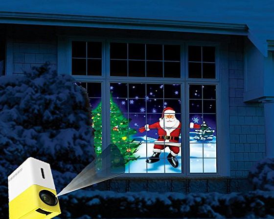 Digi4U  Christmas Rear Window Video FX Effect Projection Projector Santa Snow Decoration Holiday Projector Kit