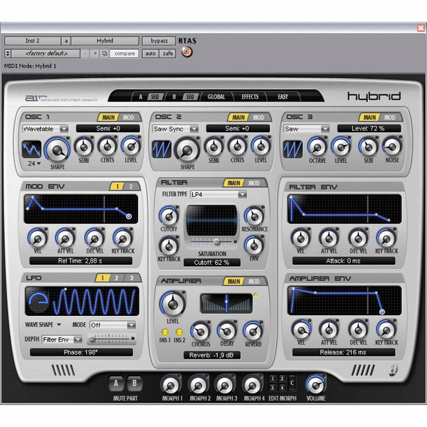 Digidesign Hybrid Synthesizer Plugin