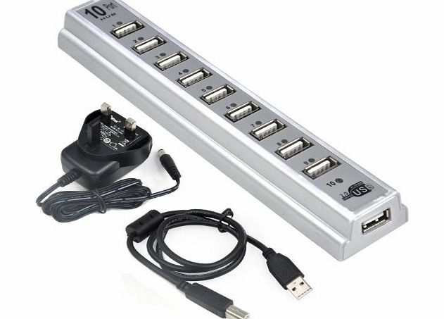Digiflex  10 Ports USB 2.0 HUB High Speed for PC Laptop Mac