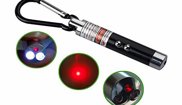 Digiflex  2 in 1 Red Laser Pointer LED Flashlight Torch Keyring for Pets or Pointing