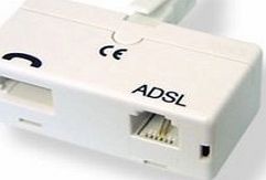 Digital Technology High Quality Broadband Filter (ADSL Phone /Modem / Router Filter splitter adapter - plug in style to BT amp; RJ11 plug)