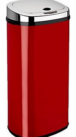 Dihl 50 Litre Rectangle Sensor Bin, Red