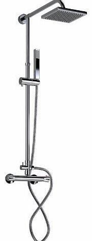 8-inch Valore Thermostatic Twin Head Shower - Chrome