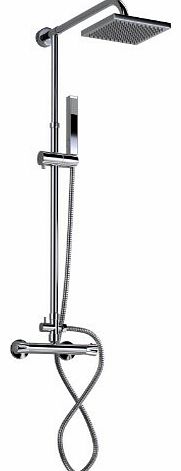 Dihl 8-inch Valore Thermostatic Twin Head Shower - Chrome
