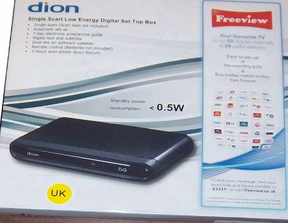 DION STB1AW11  LOW ENERGY DIGITAL SET TOP BOX 7 DAY ELECTRONIC PROGRAM GUIDE