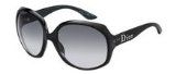 Christian Dior DIOR GLOSSY 1 Sunglasses KIH (LF) BLACK (GREY SF) 62/20 Large