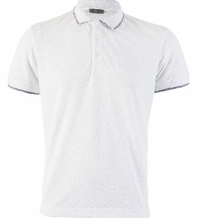 Dior Contrast Trim White Piquet Polo