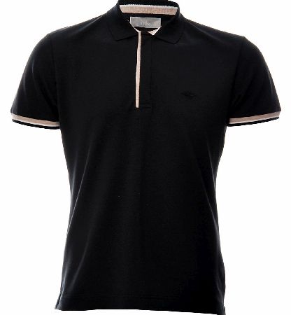 Dior Homme Contrasting Stripe Polo Black