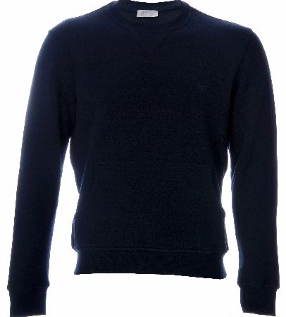 Dior Homme Crew Neck Emblem Logo Sweatshirt Navy