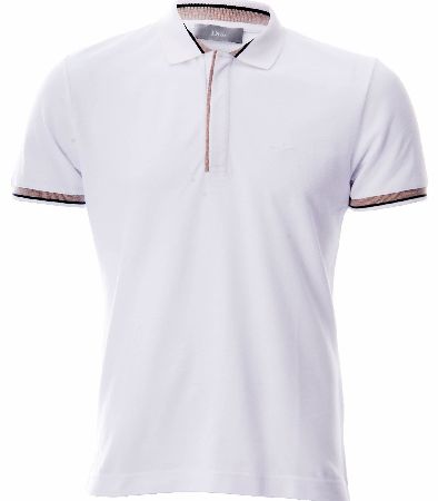Dior Homme Piquet Contrast Polo White