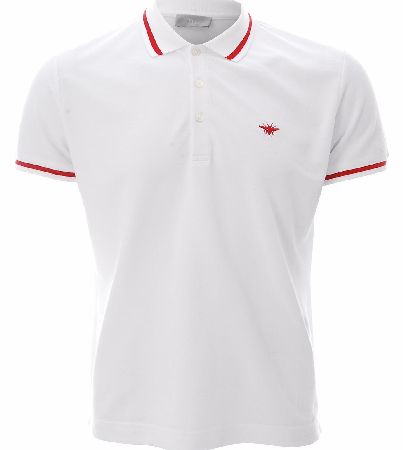 Dior Homme Ribbed Collar Polo T-Shirt White