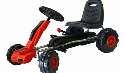 direc2u Kids pedal go-kart in red