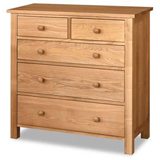 Direct Forest Products Oakhampton 2 over 3 Drawer Chest in Ash