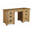 Products Trafalgar Double Pedestal Dressing Table in distressed American Oak