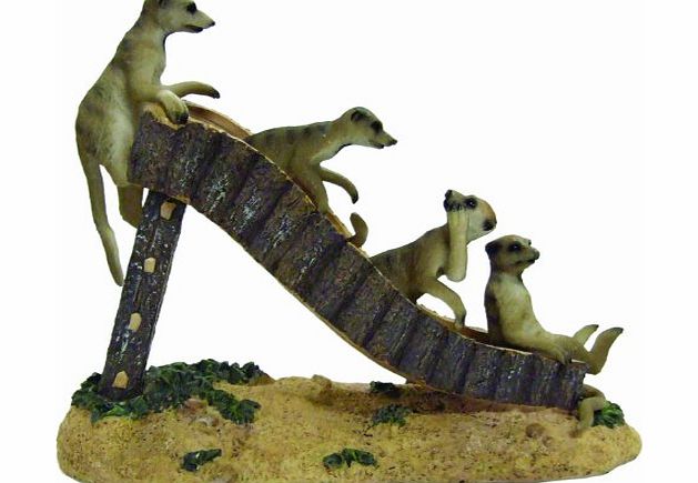 Direct Global Trading Collectable Garden Meerkats On Slide Ornament