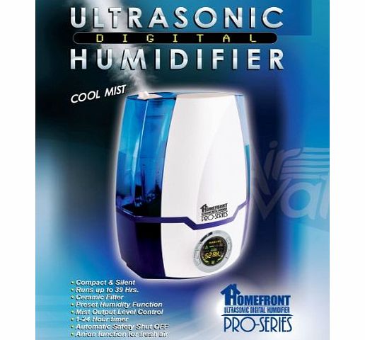 Direct Sales Homefront Pro-Series Digital Display Ultrasonic Cool Mist Humidifier With 4 Mist Settings