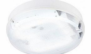 Direct Trade Supplies Saxby Lighting Pluto Large Round Emergency IP65 28W Bulkhead (White)