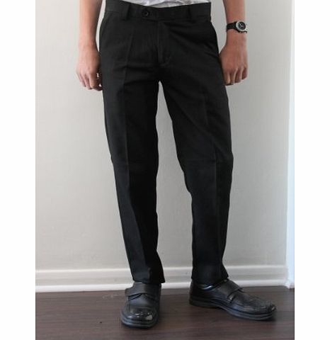 Direct Uniforms SENIOR BOYS/MENS School/Prom/Work/Formal Quality Skinny SLIM FITTING/SLIM leg Trouser-11-16yrs+MENS sizes-Black-(S28) (13-14yrs aprox)=(27/28``w x 28``inside leg)