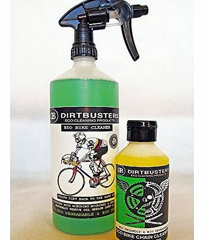 Bio bike cleaner & chain cleaner degreaser with muck munching microbes and enzymes for powerful eco friendly mountain road bike cycle bmx cleaning 1 litres & 250ml to blast the muc off