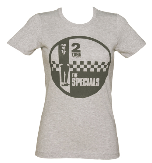 Ladies Grey Marl Specials Two Tone Records Logo