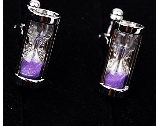dirtygal Mens Purple Gentle Hourglass Cufflinks