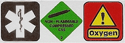 Disabled-Signs.com Medical Gas and Oxygen Carried - Car Sticker - DCS45 - INTERIOR