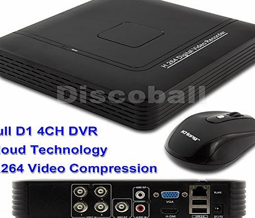 discoball  CCTV 4CH 4 Channel Full D1 Network DVR Recorder Outdoor Home Video Surveillance Security System H.264 HDMI Realtime PC Smartphone Monitoring
