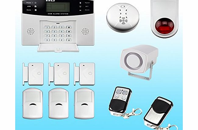 discoball  Wireless LCD Security Alarm GSM Autodial Home House Office Burglar Intruder Fire Alarm
