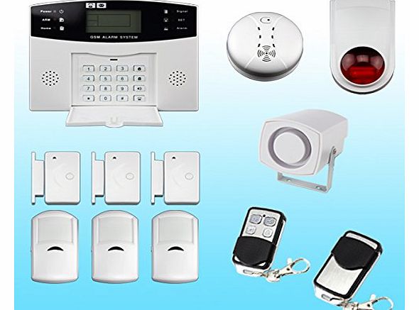 discoball LCD Security Wireless GSM Autodial Home Business Burglar Intruder Fire Alarm UK