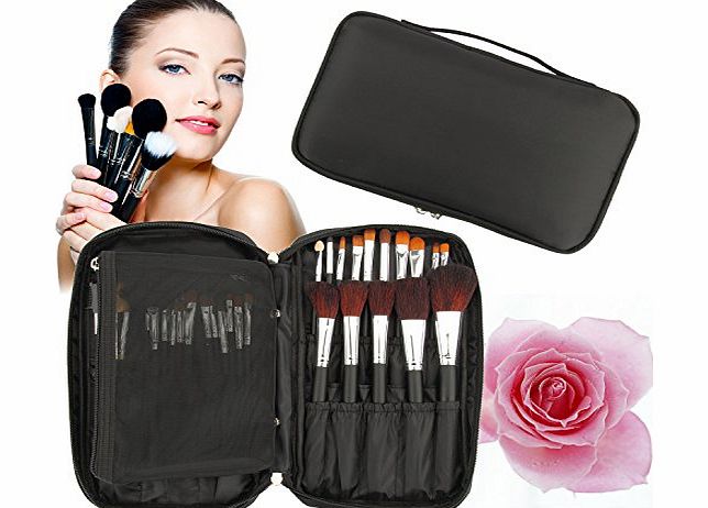 discoball Professional Beauty Cosmetics Make Up Brush Set Kit Non-woven fabrics Black Case hand Bag for travel