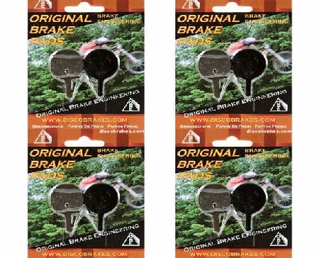 4Pairs Avid BB5 Bike Disc Brake Pads and Spring Semi Metallic BB 5 OBE MTB DH XC