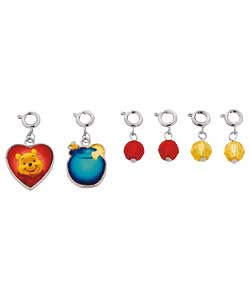 DISNEY 6 Piece Winnie the Pooh Charms Set