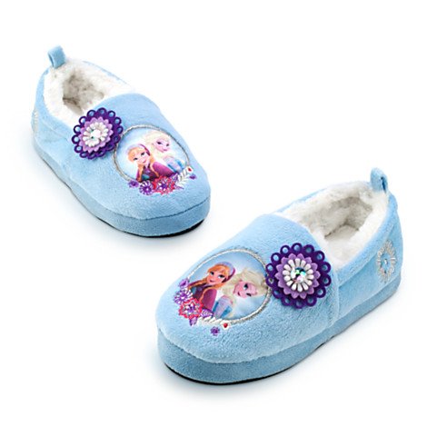 Disney Authentic - Frozen Elsa Anna Warm Winter Indoor Slippers Shoes For Girls / Kids - Size UK 11 - 12.... EU 29 - 31