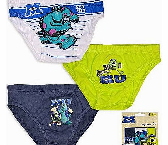Boys Pants Disney Pixar Monsters University Underwear Kids Breifs 3pk