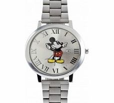 Disney by Ingersoll Mens Mickey Silver Watch