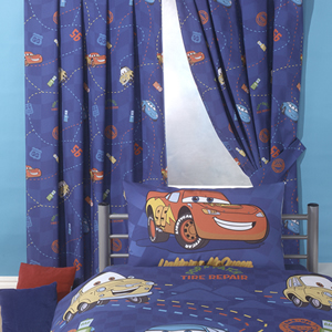 Disney Cars Racing Track  Curtains (72 inch drop)