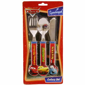 Disney Cars Supercharged 3 Piece Cutlery Set