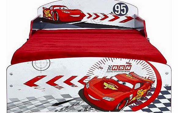 Disney Cars Toddler Bed with Shelf and Storage