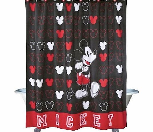 Disney Classic Mickey Heads Disney Bathroom Shower Curtain