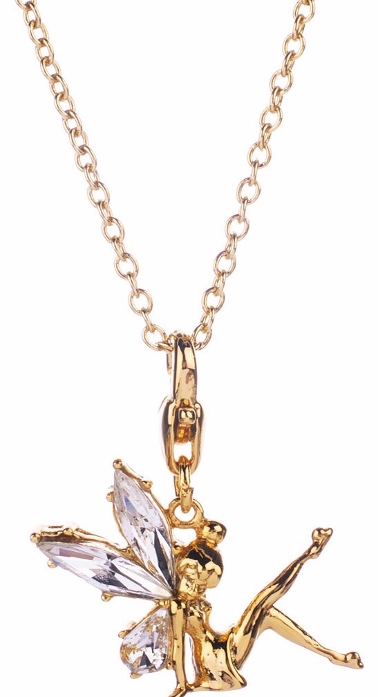 14Kt Gold Plated And Crystal Tinker Bell Charm