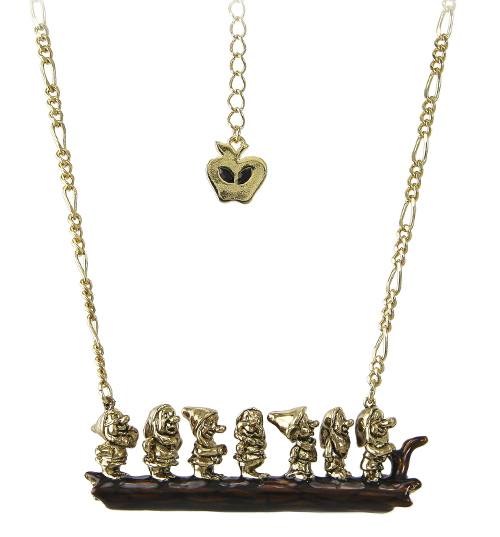 Antique Gold Plated Snow White Seven Dwarves On