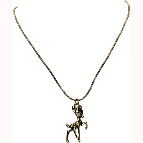 Gold Plate Bambi Swarovski Necklace from Disney Couture