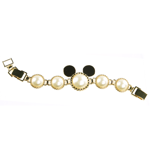 Disney Couture Gold Plated and Ivory Pearl Minnie Mawi Chunky