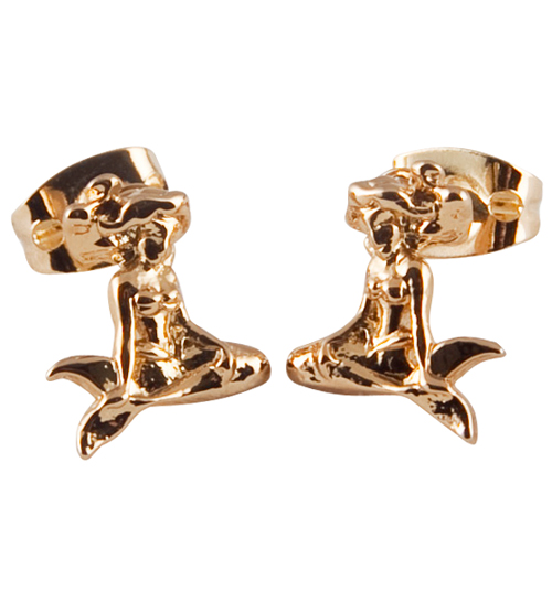 Disney Couture Gold Plated Ariel Little Mermaid Studded