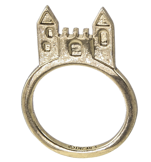 Gold Plated Cinderella Castle Stacking Ring from