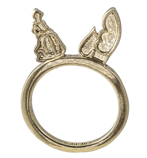 Disney Couture Gold Plated Cinderella Figure Stacking Ring from