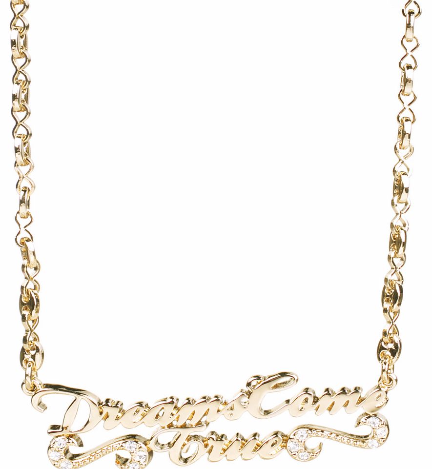 Disney Couture Gold Plated Dreams Come True Necklace from
