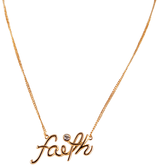 Disney Couture Gold Plated Faith Necklace from Disney Couture