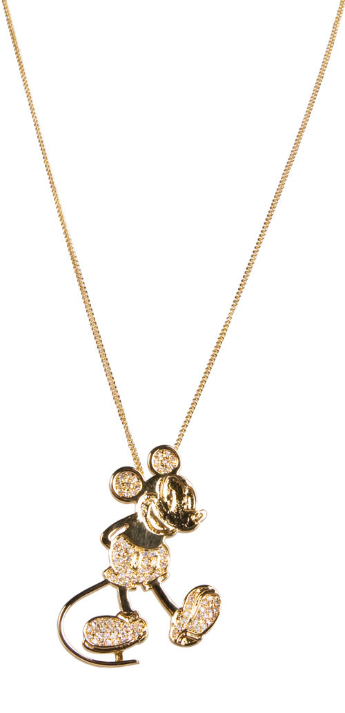 Disney Couture Gold Plated Mickey Mouse Classic Necklace from