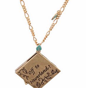 Disney Couture Gold Plated Pixie Hollow Map Necklace from